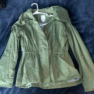 Cute little green rain jacket